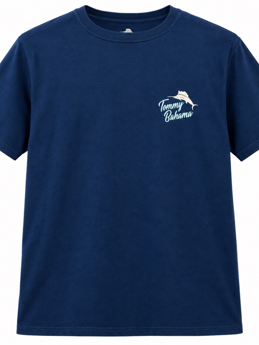 Tommy Bahama Navy Short-Sleeve Logo Tee with White Accent